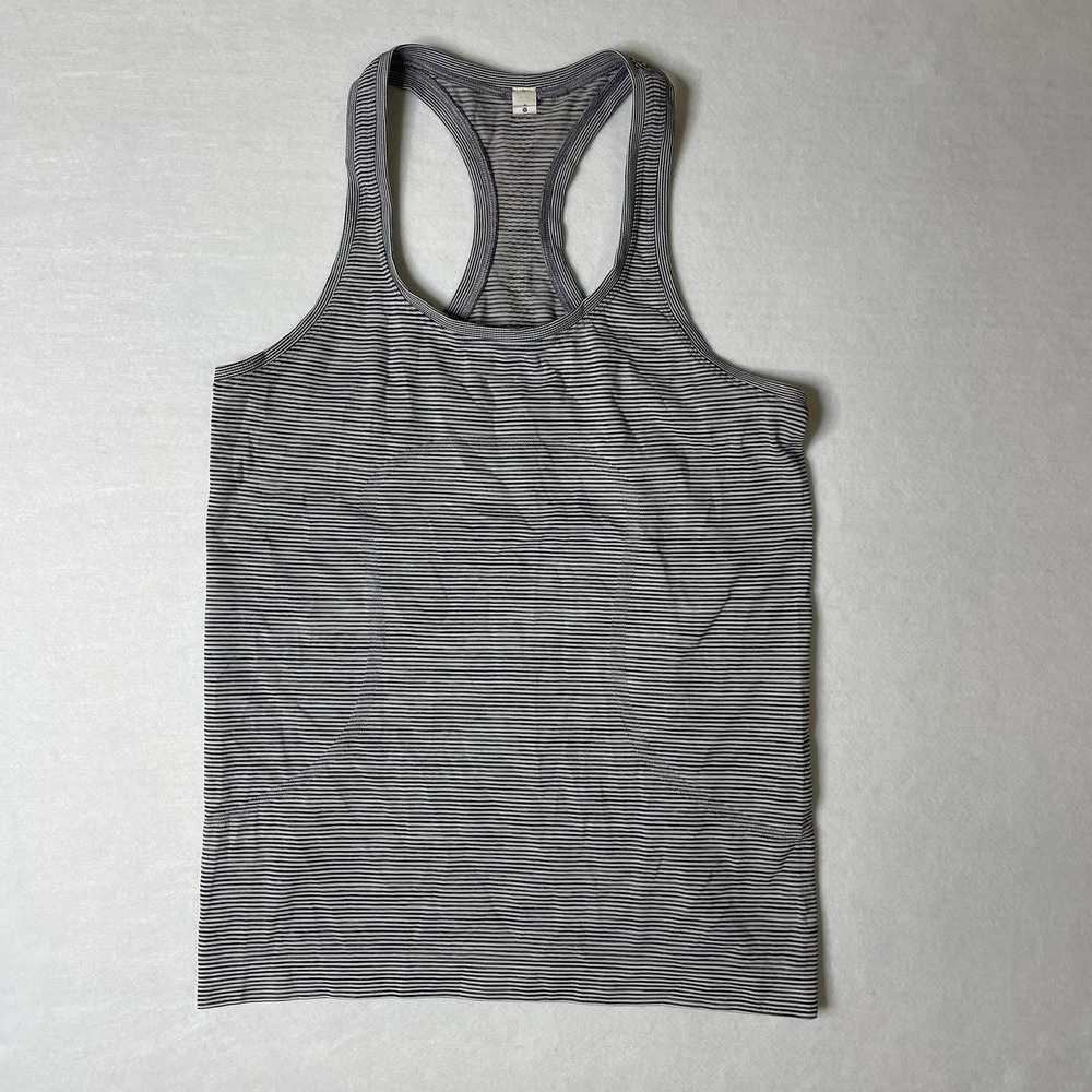 Lululemon Striped Tank Top Racerback‎ Athletic Workout Sleeveless Women's Size 8